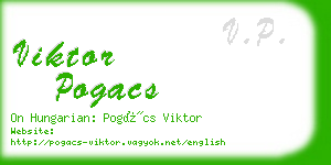 viktor pogacs business card